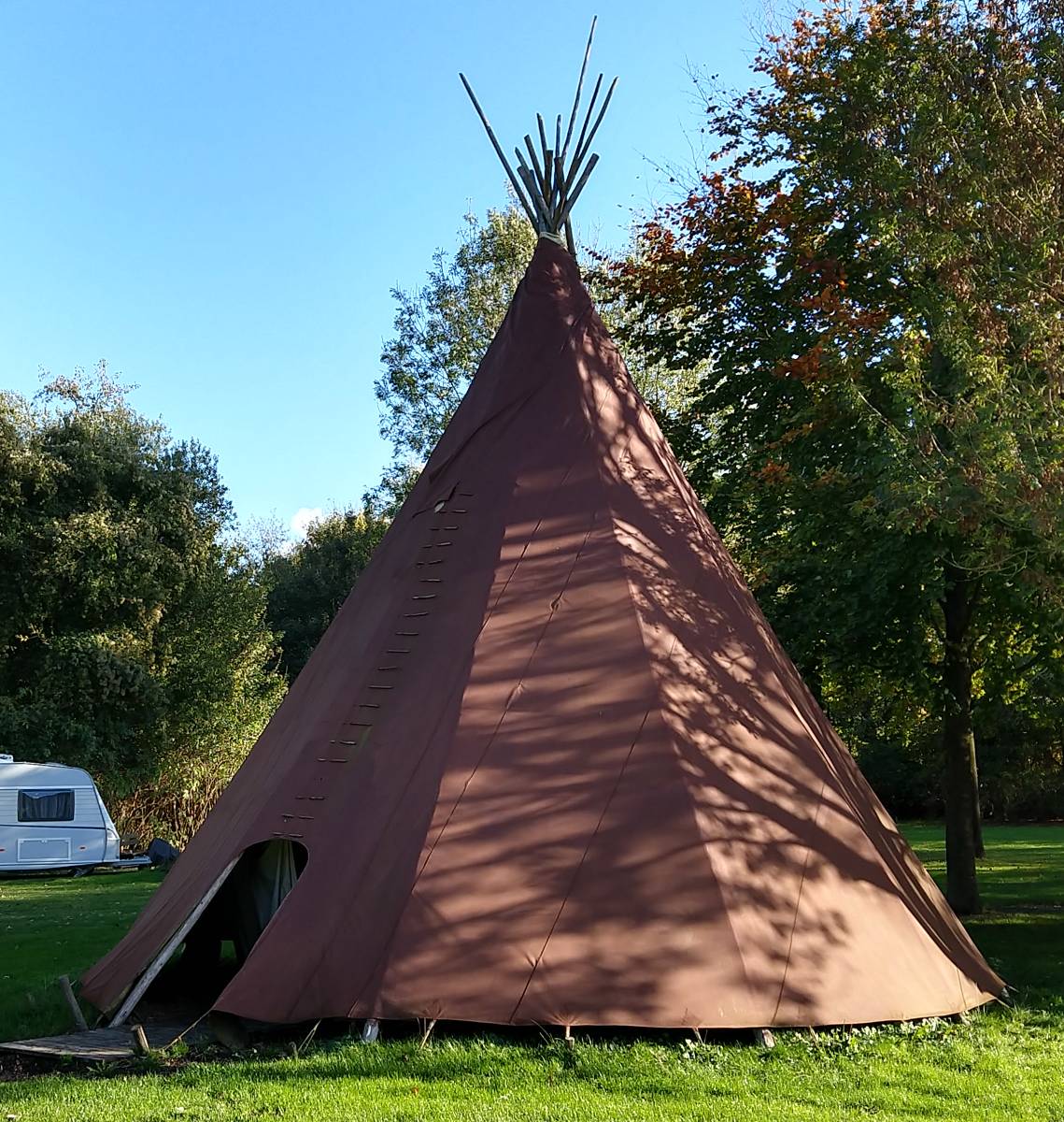 De Tipi op de camping